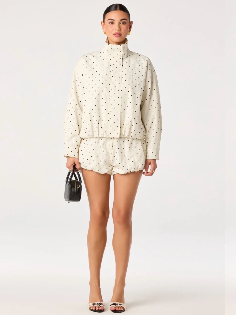 NWT ASTR THE LABEL Dot Bubble Shorts